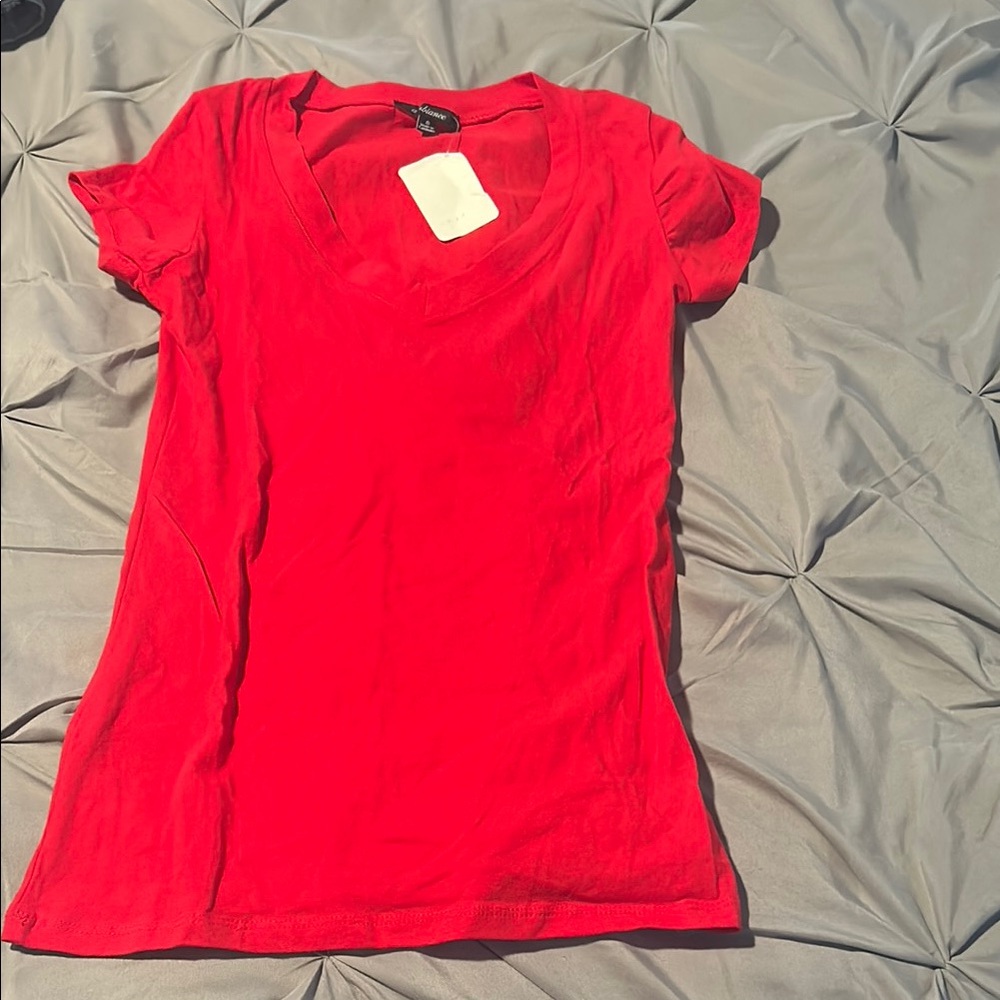 Ambiance Red Fitted Short Sleeve Tee